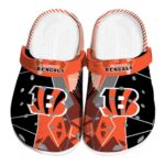 Cincinnati Bengals Geometric Background Crocs Best selling