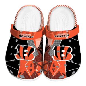Cincinnati Bengals Geometric Background Crocs Best selling