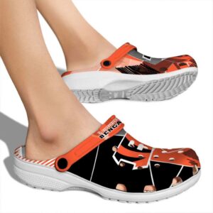 Cincinnati Bengals Geometric Background Crocs High quality
