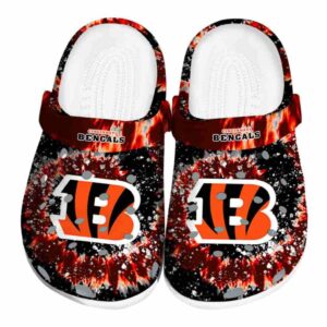 Cincinnati Bengals Radiant Burst Effect Crocs Best selling