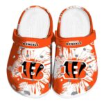 Cincinnati Bengals Splatter Graphics Crocs Best selling