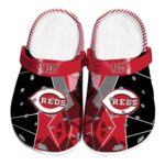 Cincinnati Reds Geometric Background Crocs Best selling
