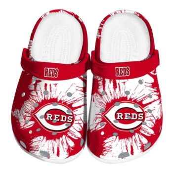 Cincinnati Reds Splatter Graphics Crocs Best selling