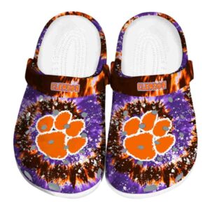 Clemson Tigers Radiant Burst Effect Crocs Best selling