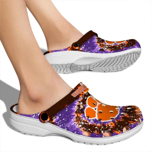 Clemson Tigers Radiant Burst Effect Crocs High quality