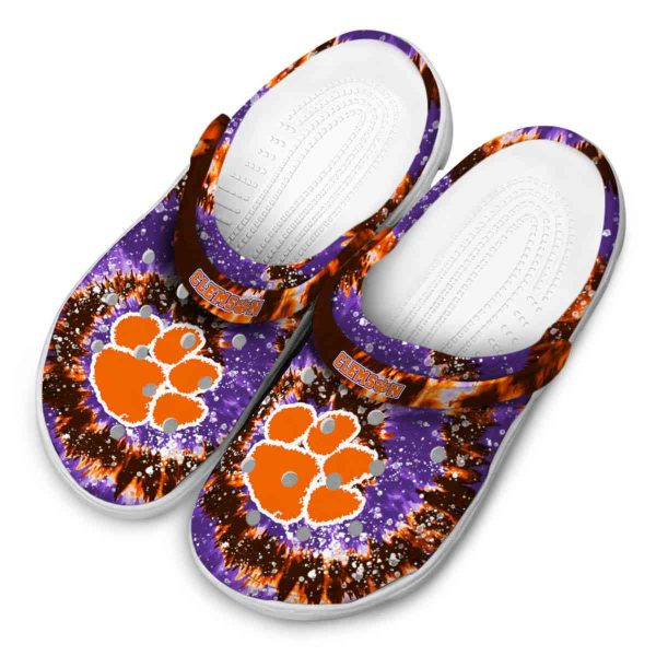 Clemson Tigers Radiant Burst Effect Crocs Trendy