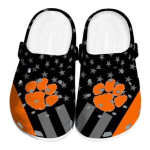 Clemson Tigers Stellar Stripes Theme Crocs Best selling