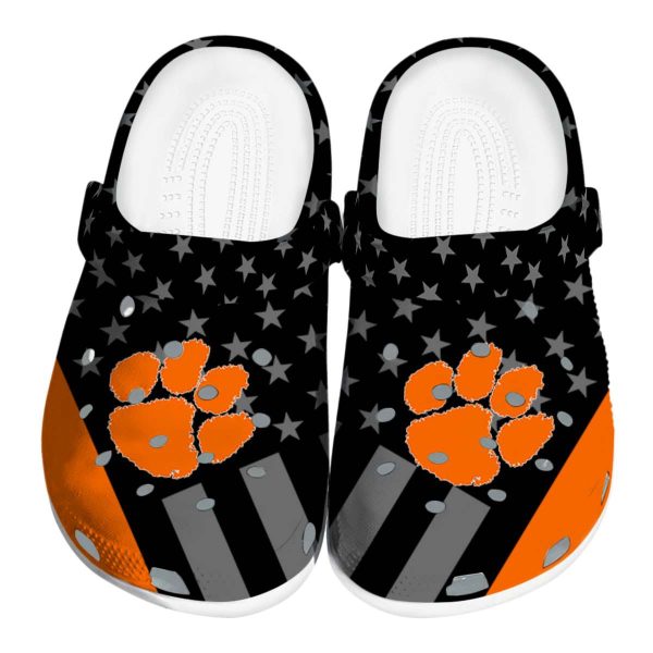 Clemson Tigers Stellar Stripes Theme Crocs Best selling