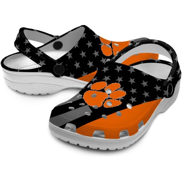 Clemson Tigers Stellar Stripes Theme Crocs Latest Model