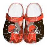 Cleveland Browns Geometric Background Crocs Best selling