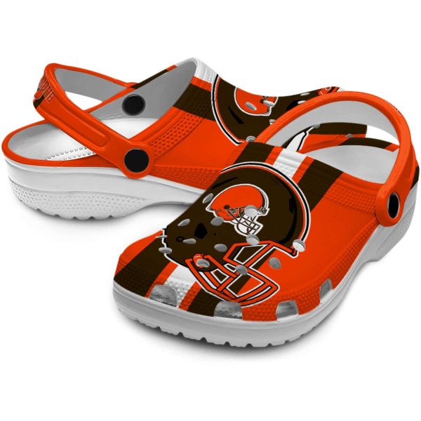 Cleveland Browns Helmet Stripes Crocs Latest Model