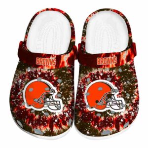 Cleveland Browns Radiant Burst Effect Crocs Best selling