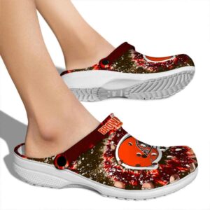 Cleveland Browns Radiant Burst Effect Crocs High quality