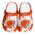 Cleveland Browns Splatter Graphics Crocs Best selling
