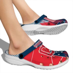 Cleveland Guardians Geometric Background Crocs High quality
