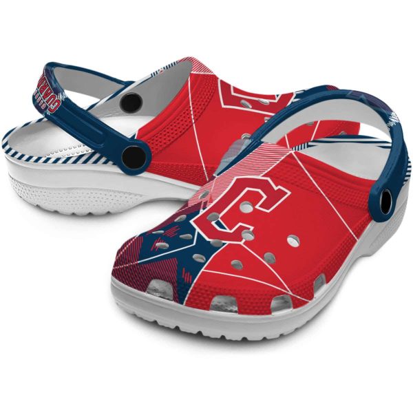 Cleveland Guardians Geometric Background Crocs Latest Model