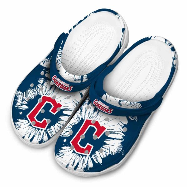 Cleveland Guardians Splatter Graphics Crocs Trendy