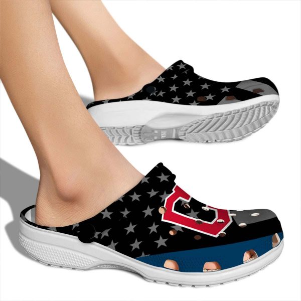 Cleveland Guardians Stellar Stripes Theme Crocs High quality
