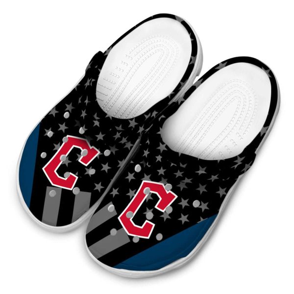 Cleveland Guardians Stellar Stripes Theme Crocs Trendy