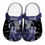 Colorado Rockies Geometric Background Crocs Best selling