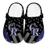Colorado Rockies Stellar Stripes Theme Crocs Best selling