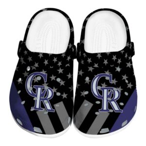 Colorado Rockies Stellar Stripes Theme Crocs Best selling