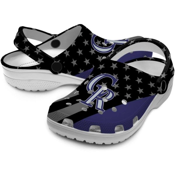 Colorado Rockies Stellar Stripes Theme Crocs Latest Model