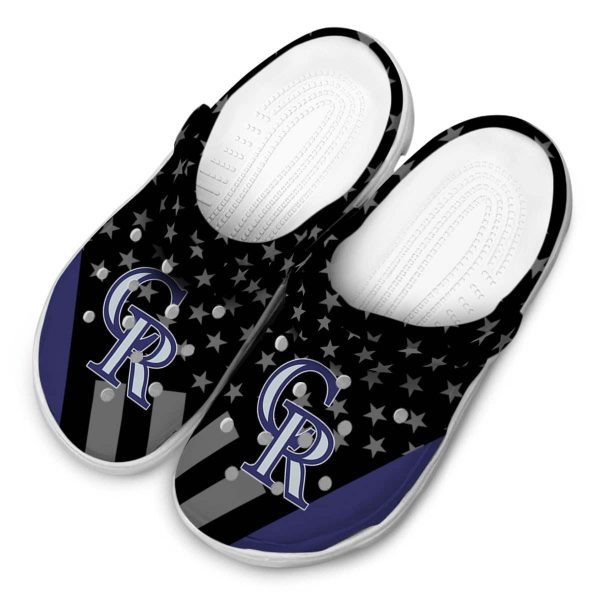 Colorado Rockies Stellar Stripes Theme Crocs Trendy