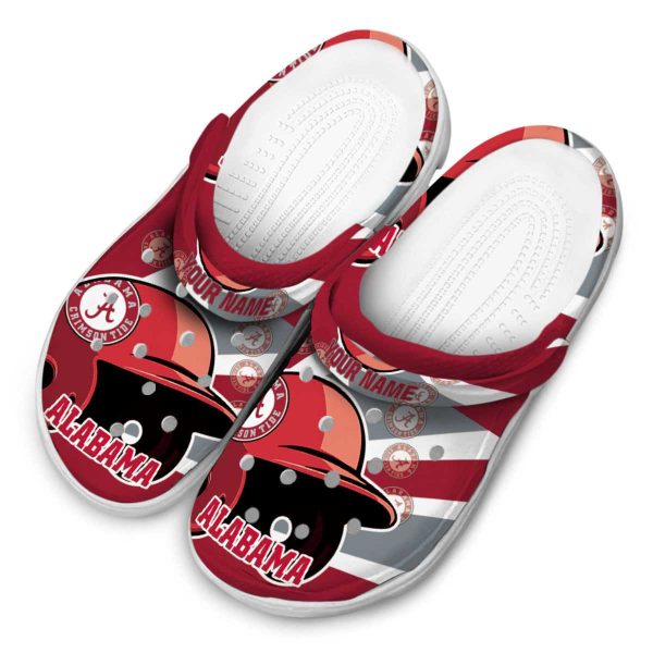 Custom Alabama Crimson Tide Baseball Helmet Crocs Trendy