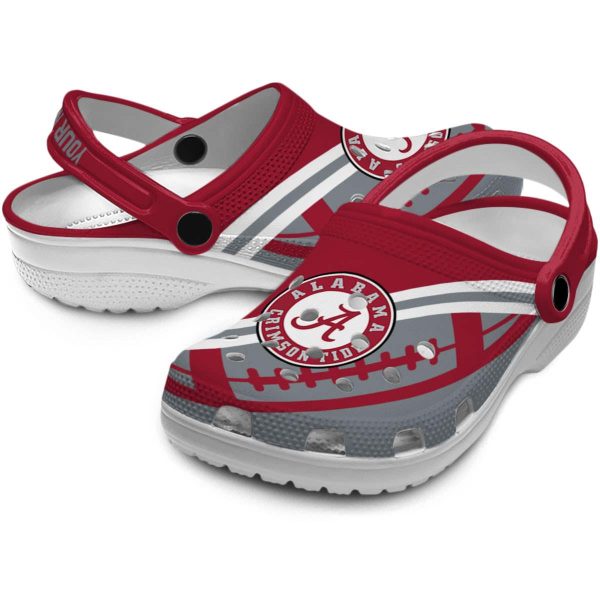 Custom Alabama Crimson Tide Football Motif Crocs Latest Model