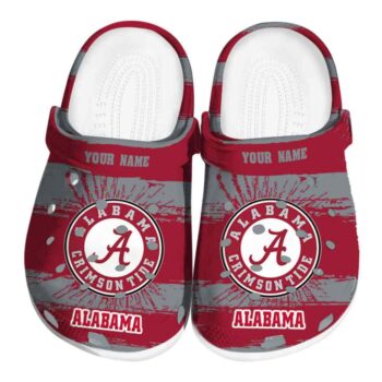 Custom Alabama Crimson Tide Paint Splatter Graphics Crocs Best selling