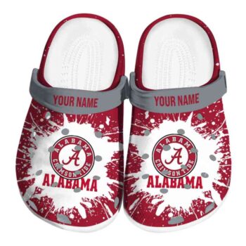 Custom Alabama Crimson Tide Splash Art Crocs Best selling