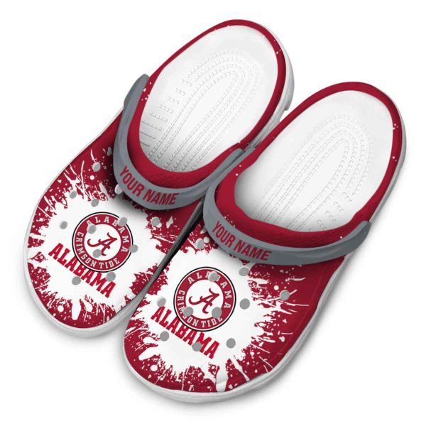 Custom Alabama Crimson Tide Splash Art Crocs Trendy