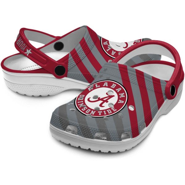Custom Alabama Crimson Tide Star Spangled Graphic Crocs Latest Model