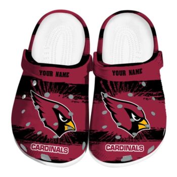 Custom Arizona Cardinals Paint Splatter Graphics Crocs Best selling