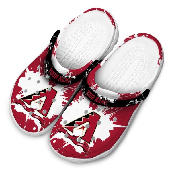 Custom Arizona Diamondbacks Splatter Pattern Crocs Trendy