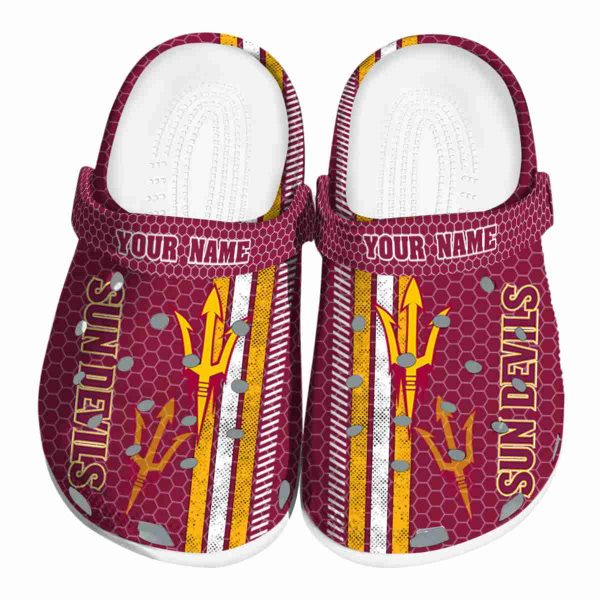 Custom Arizona State Sun Devils Contrasting Stripes Crocs Best selling