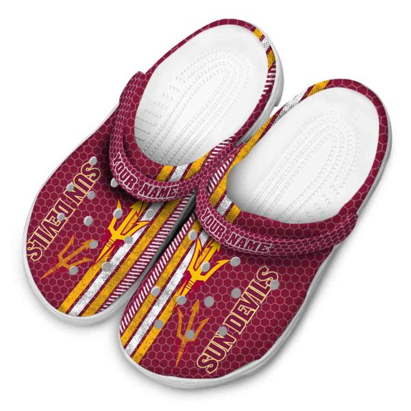 Custom Arizona State Sun Devils Contrasting Stripes Crocs Trendy