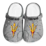 Custom Arizona State Sun Devils Cracked Texture Crocs Best selling