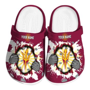 Custom Arizona State Sun Devils Gripping Hand Crocs Best selling