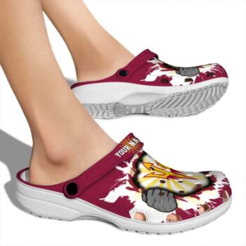 Custom Arizona State Sun Devils Gripping Hand Crocs High quality