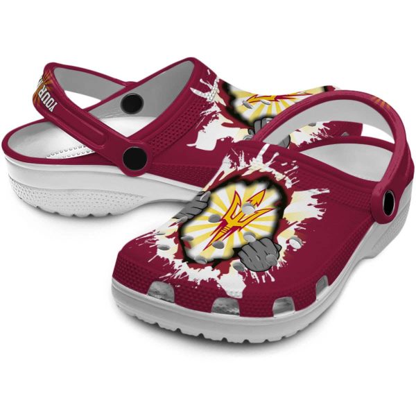 Custom Arizona State Sun Devils Gripping Hand Crocs Latest Model