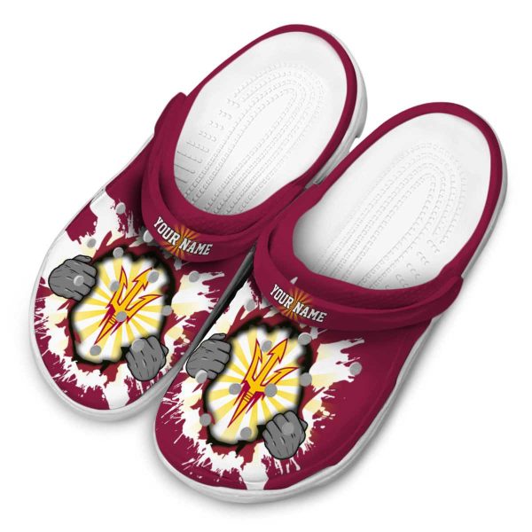 Custom Arizona State Sun Devils Gripping Hand Crocs Trendy
