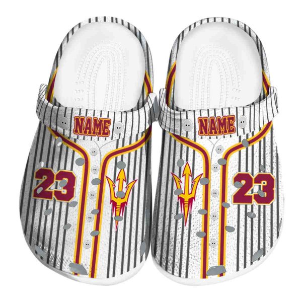Custom Arizona State Sun Devils Pinstripe Pattern Crocs Best selling