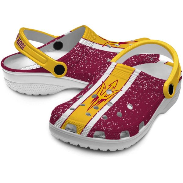 Custom Arizona State Sun Devils Vertical Stripes Crocs Latest Model