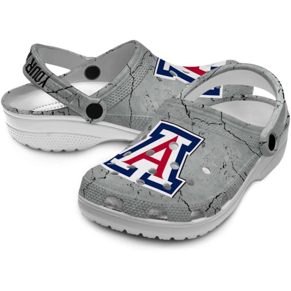 Custom Arizona Wildcats Cracked Texture Crocs Latest Model