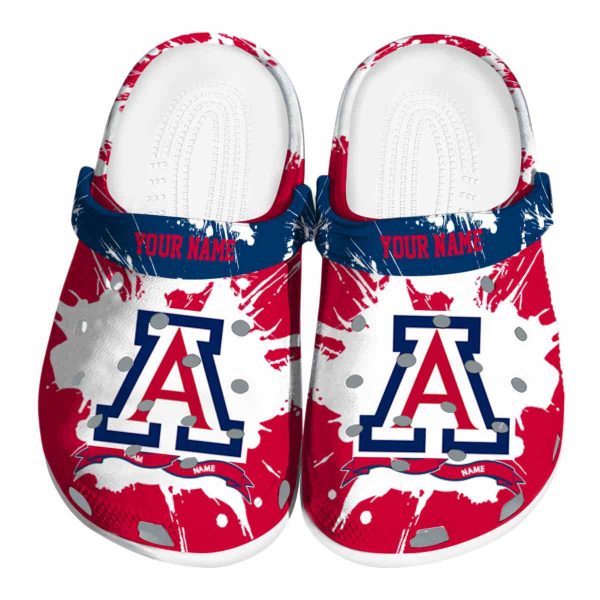 Custom Arizona Wildcats Splatter Pattern Crocs Best selling