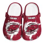 Custom Arkansas Razorbacks Splash Motif Background Crocs Best selling