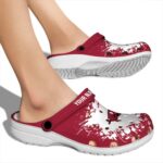 Custom Arkansas Razorbacks Splatter Background Crocs Best selling
