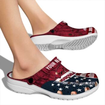Custom Arkansas Razorbacks Star Spangled Side Pattern Crocs High quality